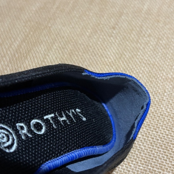 Rothy's Women The Flat Ballerina Knit Slip On Rounded Toe Black Sz 7 READ Washed - Picture 10 of 11